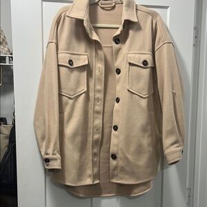 Women's cream/tan shacket